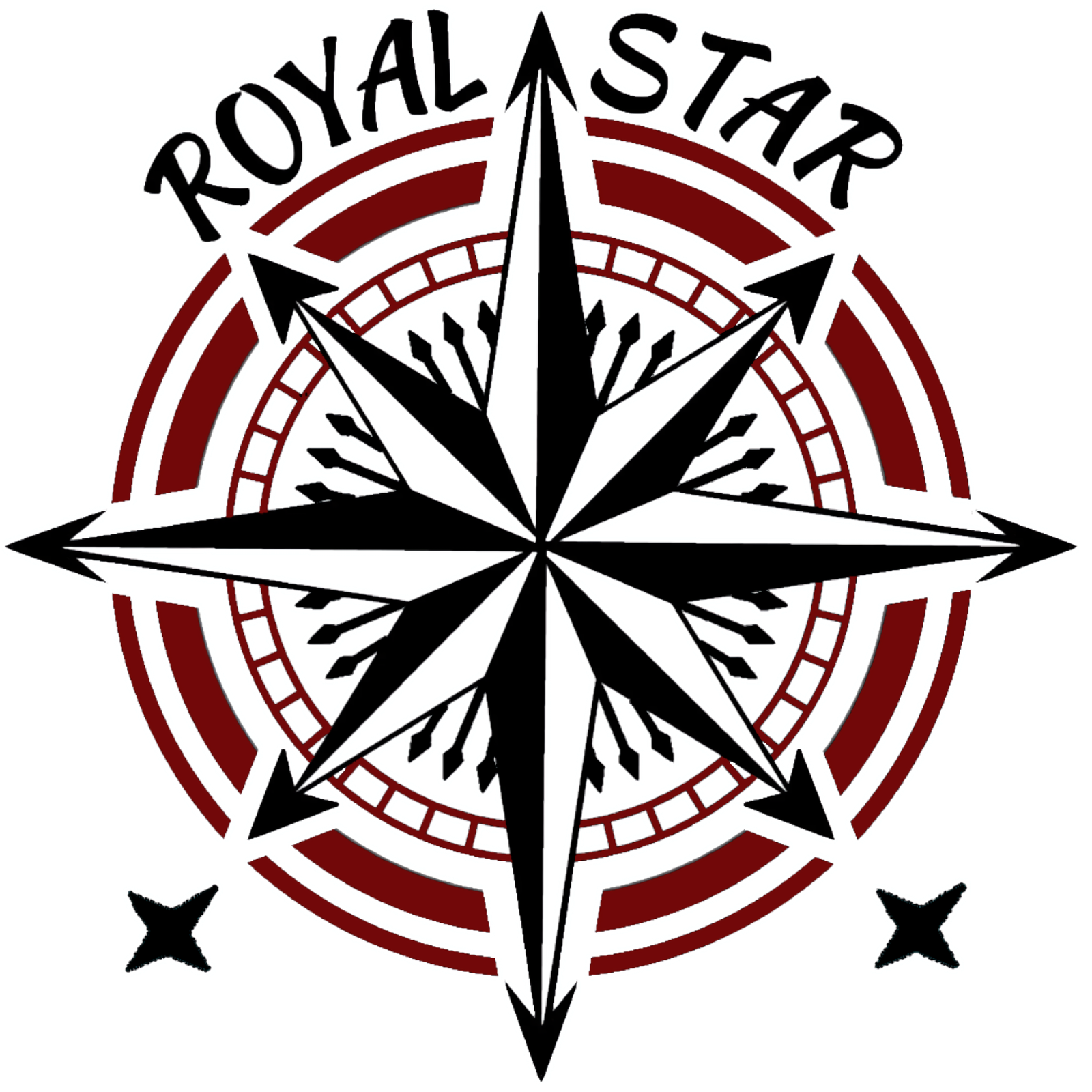 Royal Star Leather white-outline logo on a transparent background.