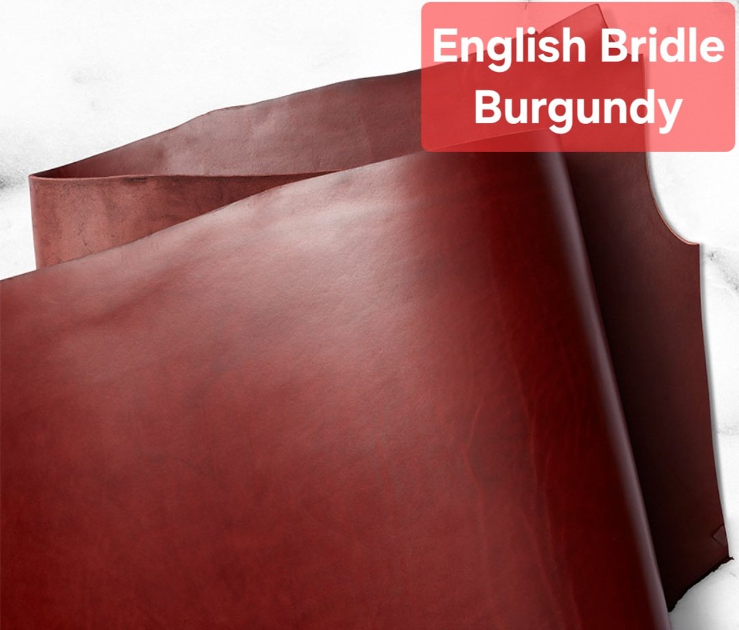 Burgundy English Bridle Leather