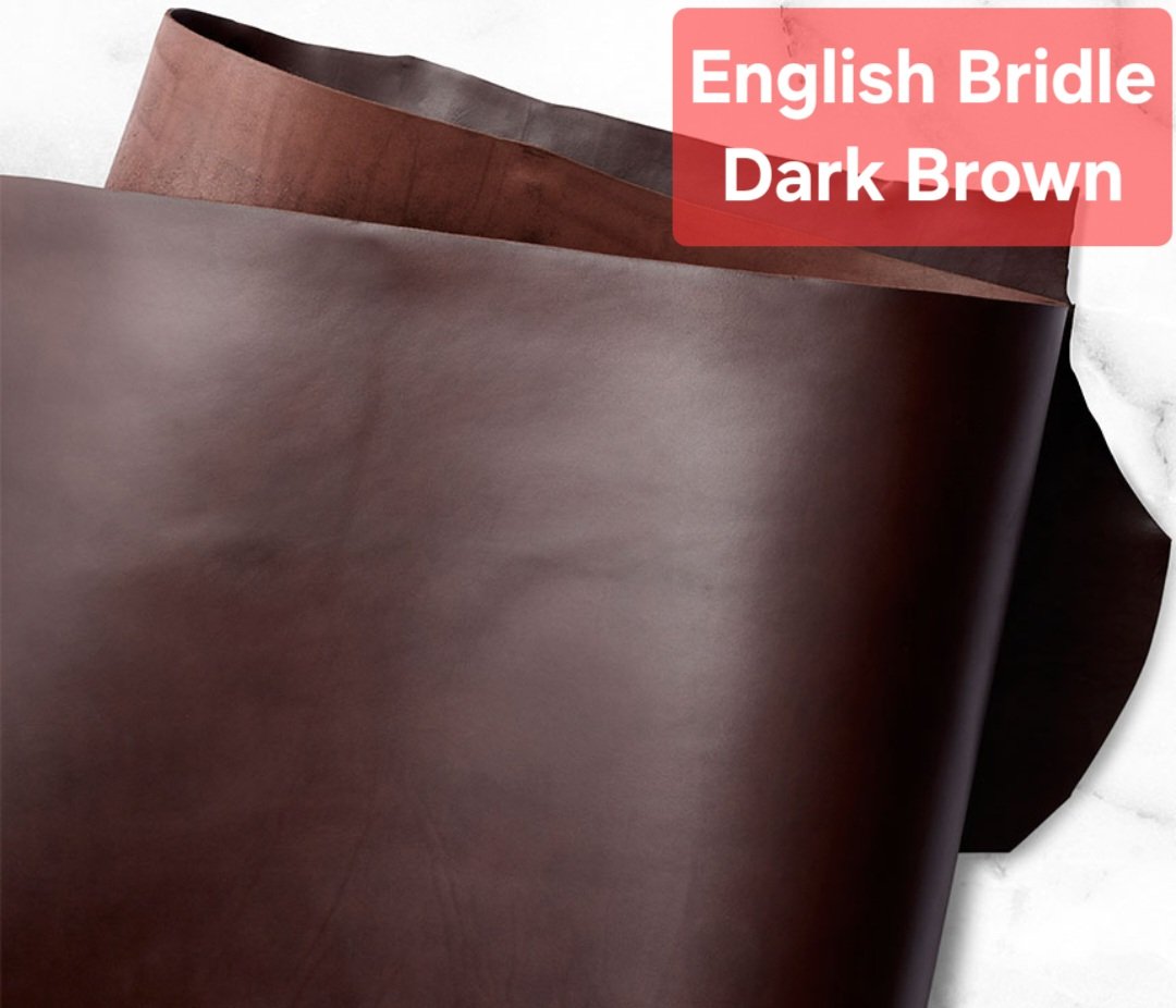 Dark Brown English Bridle Leather