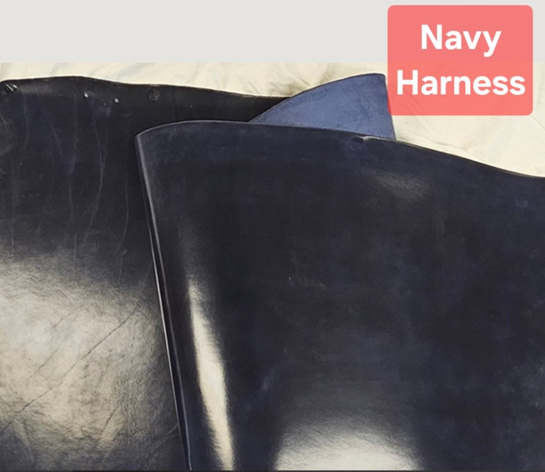 Navy Harness Leather